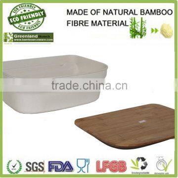 bamboo fiber lunch food storage box,bamboo fiber bread bin