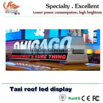 RGX double side full color video taxi top p6 led display