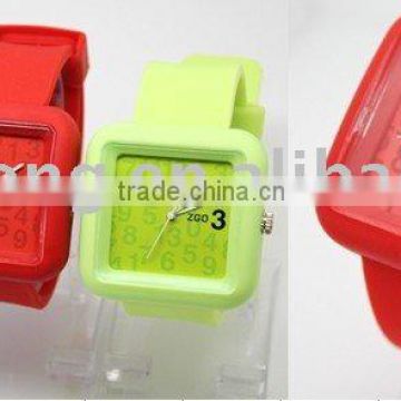 Hot sale fashion jelly siliocne watches colors