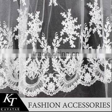 Fashion Embroidery Lace Fabric Eyelash Lace Fabric for Weeding Dress