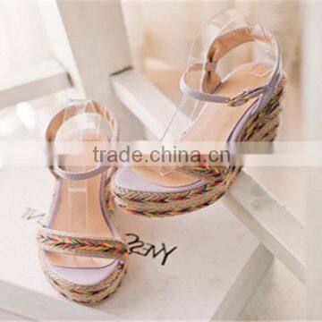 wedge heel shoes women height increasing shoes New arrival ladies wedge heel shoes