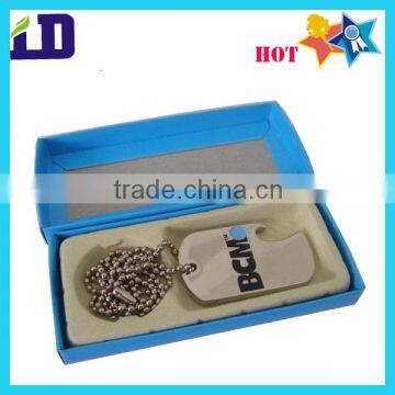 enamel logo metal dog tags with box