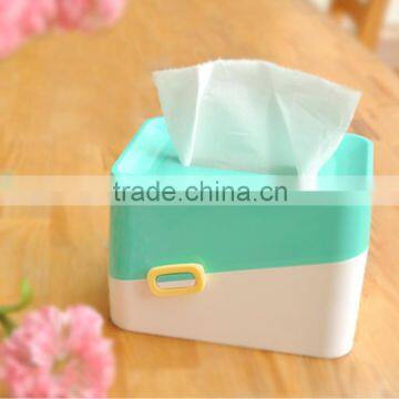 eco-friendly mini plastic decorate Square tissue box