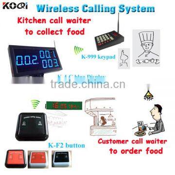 Kitchen Calling Service for Restaurant Equipment K-999 K-4-Cblue K-F2