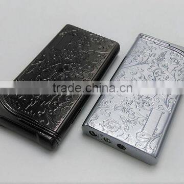 Silver Metal Lighters Laser Cigarette Case Thin Lighter photo-4