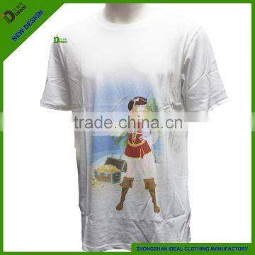 100%cotton jersey men's short sleeve sublimation t-shirts