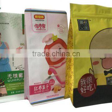 Box Bottom Plastic Bags For Nuts Fruits Packing