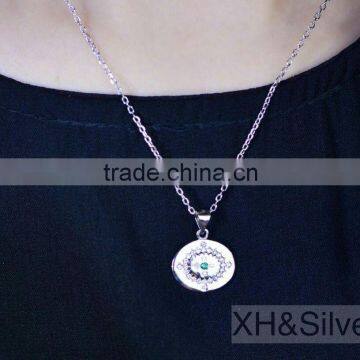 Wholesale fashion jewelry diamond 925 pure silver necklace