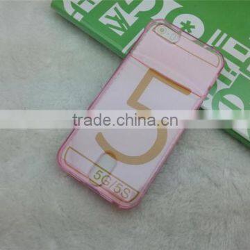 Ultra Thin for Iphone 6 Case Transparent TPU Cases With Card Slot