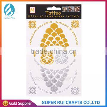 2015 Eco-friendly Gold Foil Tattoo Stickers for Body Art photo-3