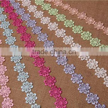 colorful flower pattern chemical lace trim for accessory and garment