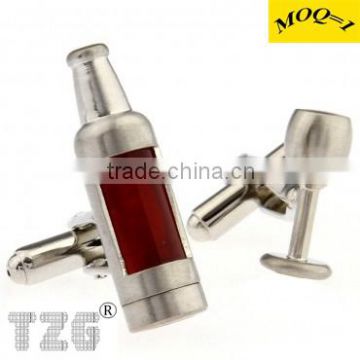 TZG03496 The Popular Bottle Glass Cufflink Cuff Link