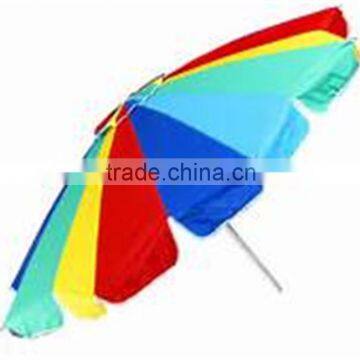 Upgrade Rainbow Color Polyester Windproof Garden/Beach Umbrella photo-3