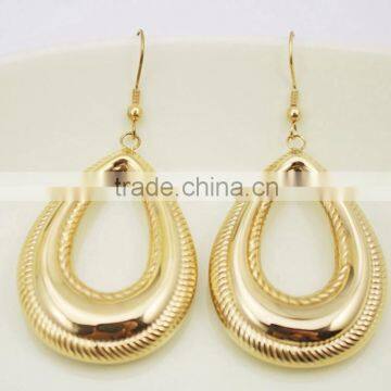 India Fashion Accessories Jewelry Custom Gold Stainless Steel Large Waterdrop Dangle Drop Earring