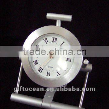 aluminum art metal desk clock,metal crafts table clock