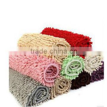 chenille floor mat with pvc anti-slip bottom for FLOOR