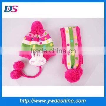 New product high quality fashion warm knit the scarf hat WJ-657