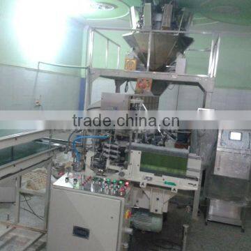 Automatic Carton boxes packing Machine with multi head weigher