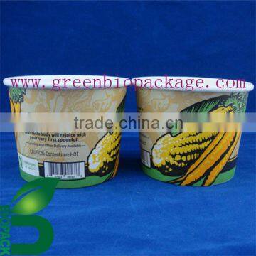 disposable eco-friendly PLA coated paper food pail