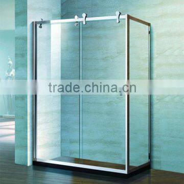 Luxuly Stainless Steel Frame 3 panel shower door (KT5214)