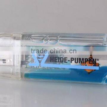 novelty gift custom liquid usb flash drive supplier / water usb stick