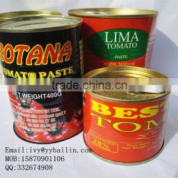 Premium grade canned tomato paste ,brix:24-26%,26-28%,28-30%