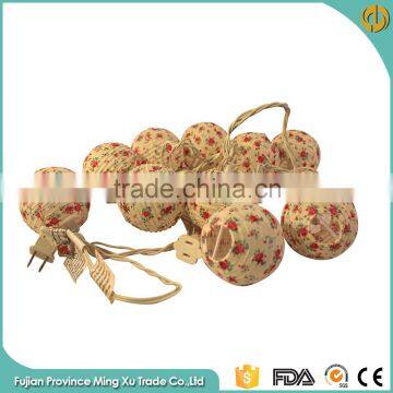 Wholesales Round Battery Painting Flower Decorative String Lights