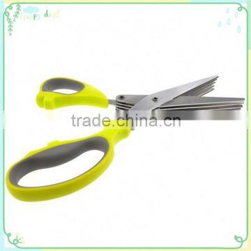 Chop Herbs Shears With Anti-Slip Silicone Coated On The Handle Multipurpose Kitchen Shear 5 Blades photo-6