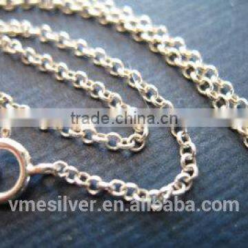 JZZZ-004 2016 fashion models machine made Sterling silver chain real silver chain for wemen or men