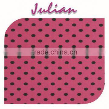 black dot on rose red polyester milk fiber Spandex print nylon parachute fabric