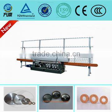 9 wheels head straight line glass beveling machine glass grinding machine