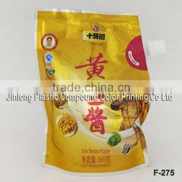 soybean paste packaging bag with screw spout