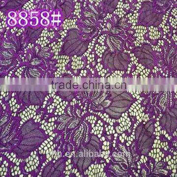 newest design textile city beautiful double color lace fabric for blouse