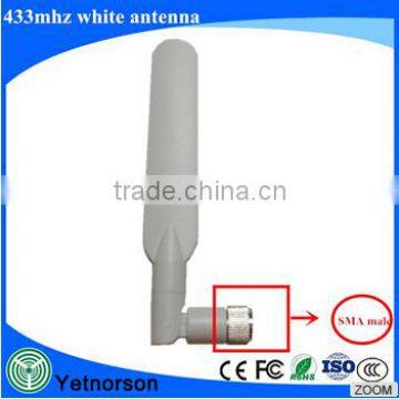 factory supply 433MHz antenna with white rubber ducks and small SMA 433mhz antenna with foldable type