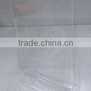 China supplier high transparent triangle base acrylic table tent holder