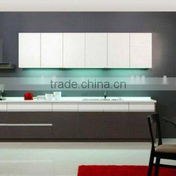 Melamine and lacquer mixed kitchen cabinets