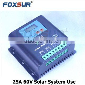 25A 60V PWM Solar Charge Controller, with LCD display battery voltage and capacity, Hi-Quality