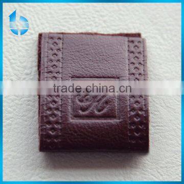 Zhejiang label company produce genuine leather label for men jeans