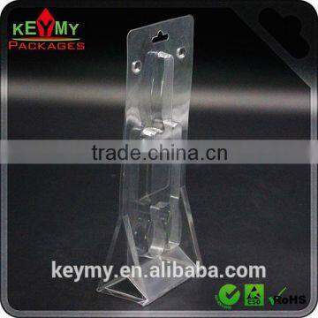 New design High quality clear PVC/PET virgin raw material tri-fold clamshell blister packaging,Tri-fold blister pack