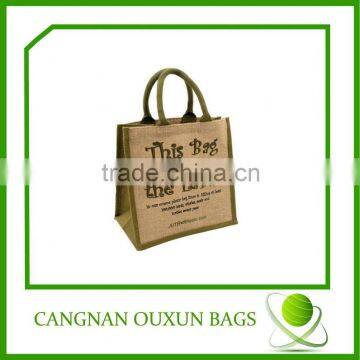 fashion eco-friendly jute tote bags wholesale