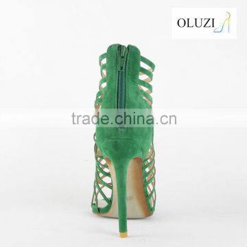 OLNS009 2016 Beautiful Gladiator Sexy Women Sandals Green Ankle Strap Novelty Fish Toe Sandal Shoes for Women photo-4