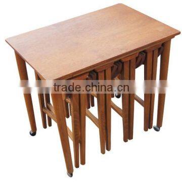 CFF08108 Traditional wood set of nesting tables,shaker nest table