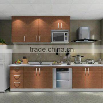 2014 new brand colored elegant wood grain kitchen cabinet