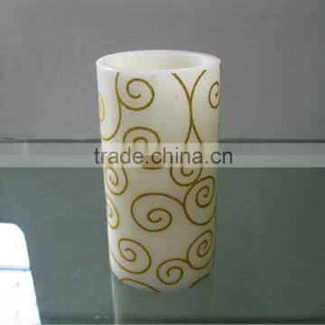 automatic flicker led pillar decal LED candle