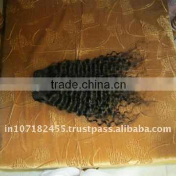 virgin indian temple remy hair curly machine weft