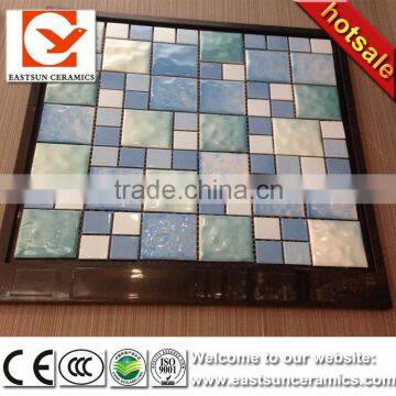 300x300 non-slip glazed blue mosaic swimming pool ceramic tiles                        
                                                Quality Choice