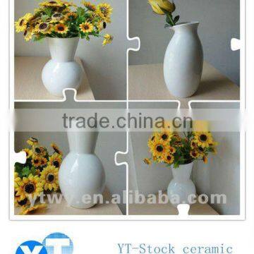 YT-2012 hot high White elegant stock ceramic antique vases modern design