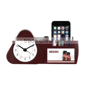 pen stand with clock Corporate gift clocks promo clocks exhibition giveaways