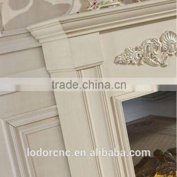 Cheap Wood Mantel Fireplace and Resin Log photo-3