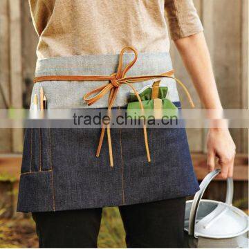 Custom denim garden ulitity wasit apron